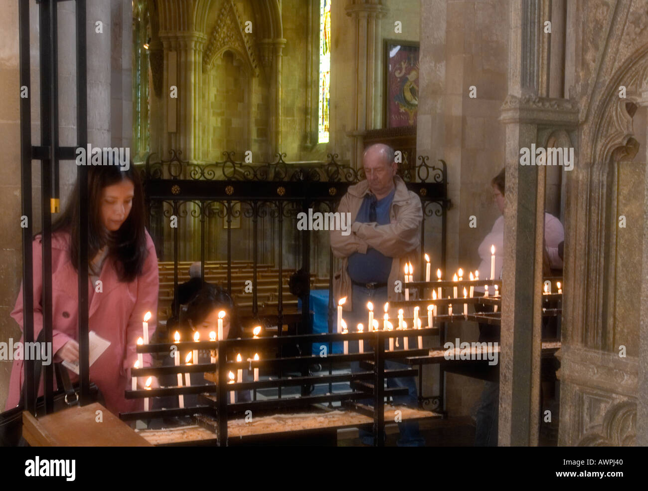 Abtei von St Albans inneren Schrein von St. Alban Hertfordshire Stockfoto