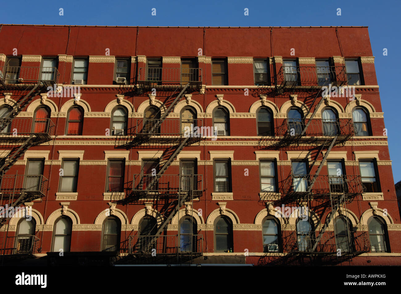 Ein Wohnhaus im Stadtteil Chelsea von New York City Stockfoto