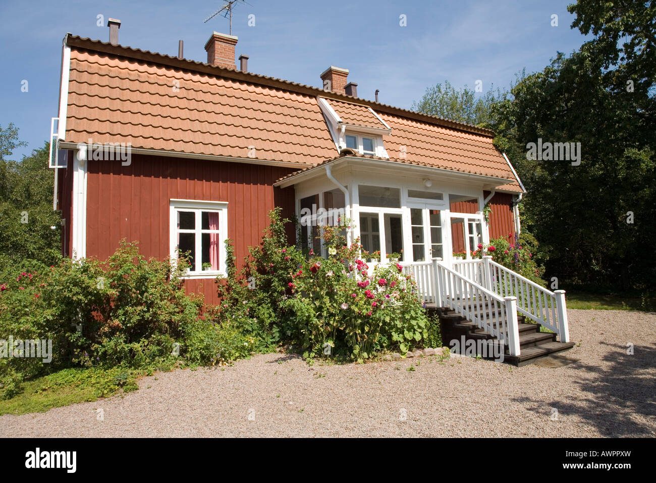 Astrid Lindgrens Geburtshaus in Naes in der Nähe von Vimmerby, Schweden, Skandinavien, Europa Stockfoto