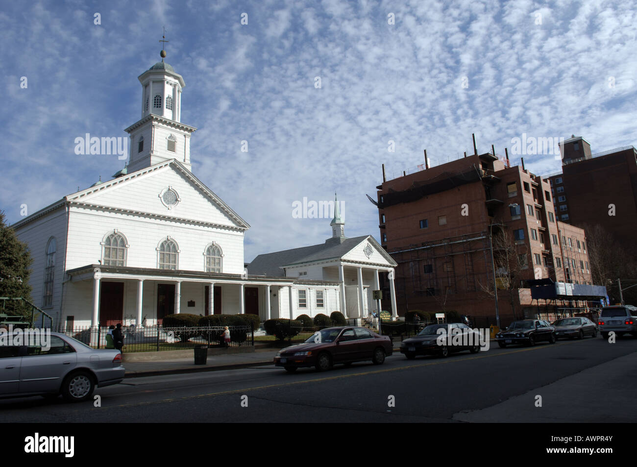 Die reformierte Kirche von Newtown Multi kulturelle Elmhurst Queens Stadtteil in New York City Stockfoto