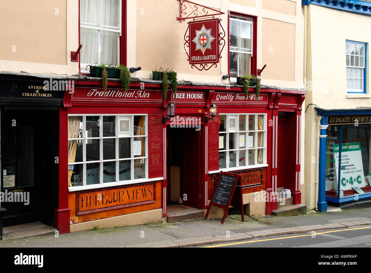 Der Star und Strumpfband Pub in Falmouth, Cornwall UK. Stockfoto