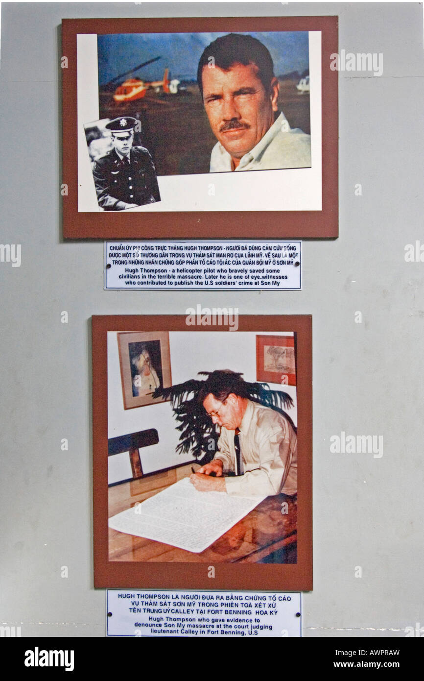 Originalfoto nach dem Massaker, Museum in Sohn meiner (My Lai), Vietnam, Asien Stockfoto