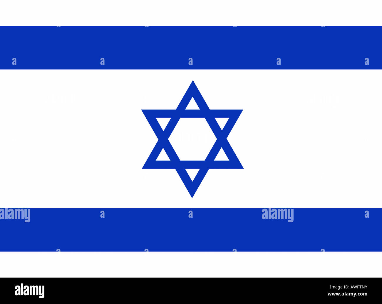 Die Flagge von Israel - Grafik Stockfoto