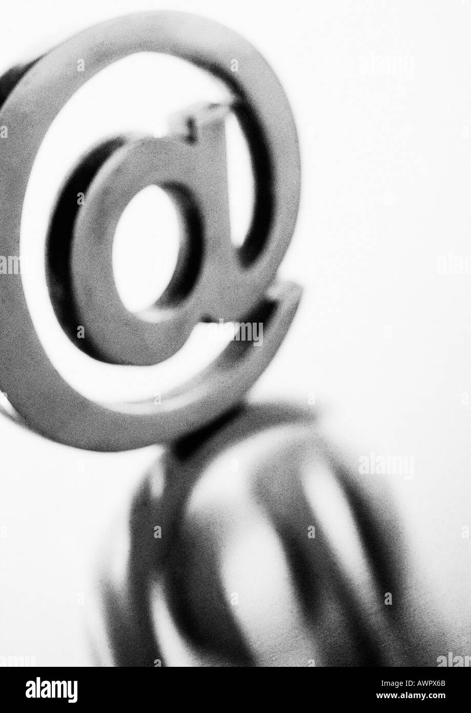 @-Symbol, unscharf Stockfoto
