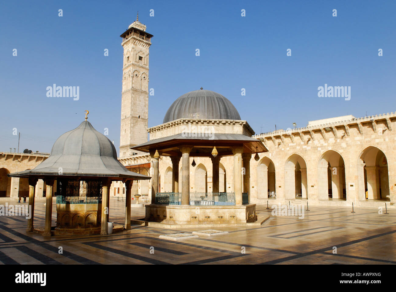 Umayyaden-Moschee in Aleppo, Syrien Stockfoto