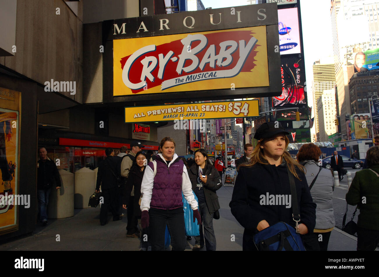 Cry Baby im Marriot Marquis Theater am Broadway in New York City Stockfoto