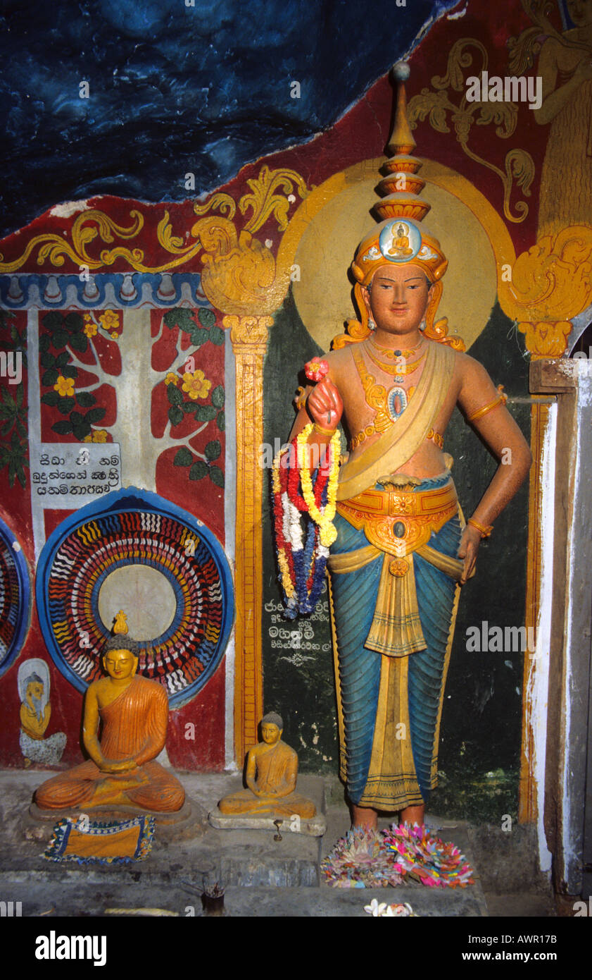 Sri Lanka kunstvollen bunten Carving in einen hindu-Tempel Stockfoto