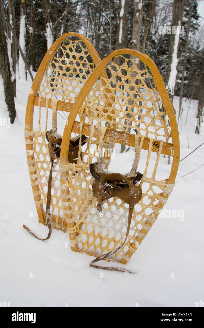Altmodischen hölzernen Schneeschuhe, Québec, Kanada Stockfotografie - Alamy