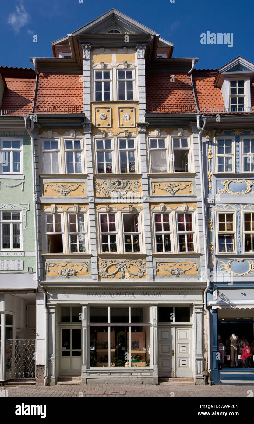 Schiefe Haus im Zentrum historischen Stadt Bad Langensalza, Thüringen, Deutschland, Europa Stockfoto