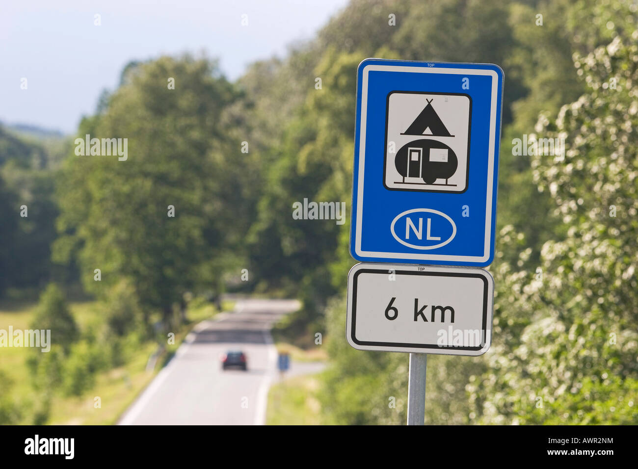 Melden Sie Campingplatz, Niederlande Stockfoto