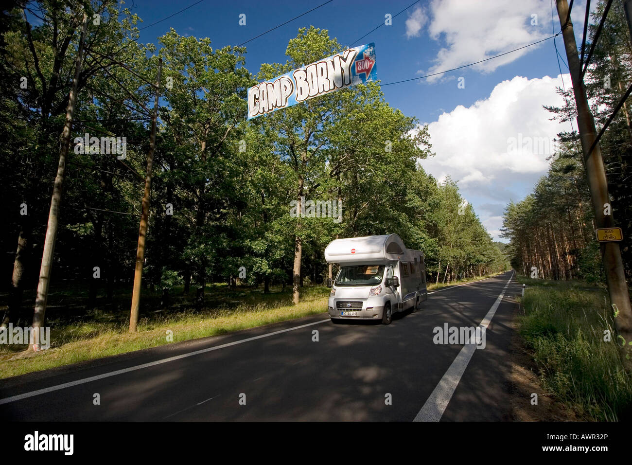 Wohnmobil, camping-Platz Borny, Stare Splavy, Tschechien Stockfoto