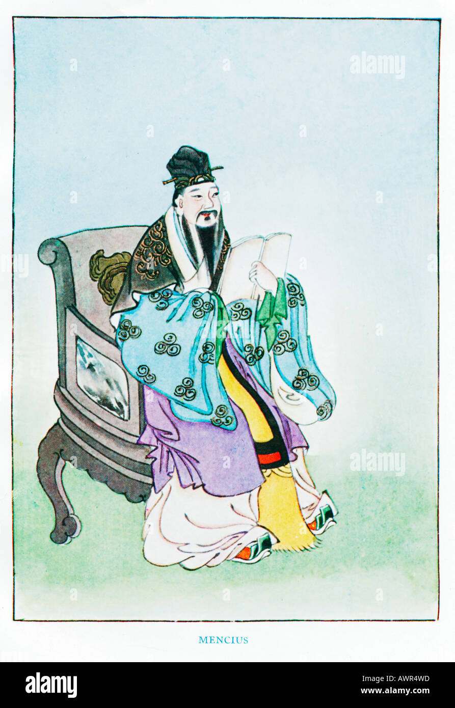 Mencius 1920er Jahren Abbildung eines chinesischen Künstlers aus einem Buch über Mythen und Legenden von China Stockfoto
