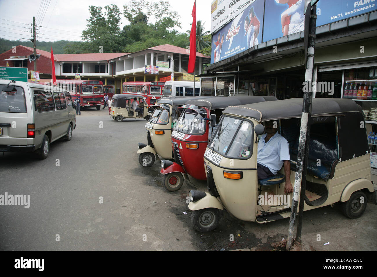 Tuc-Tuc-Taxi in Gampara, Sri Lanka, Asien Stockfoto