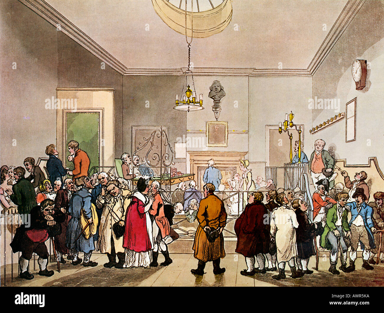 Bow Street Office 1805 aus dem Mikrokosmos London, illustriert von Rowlandson und Pugin Stockfoto