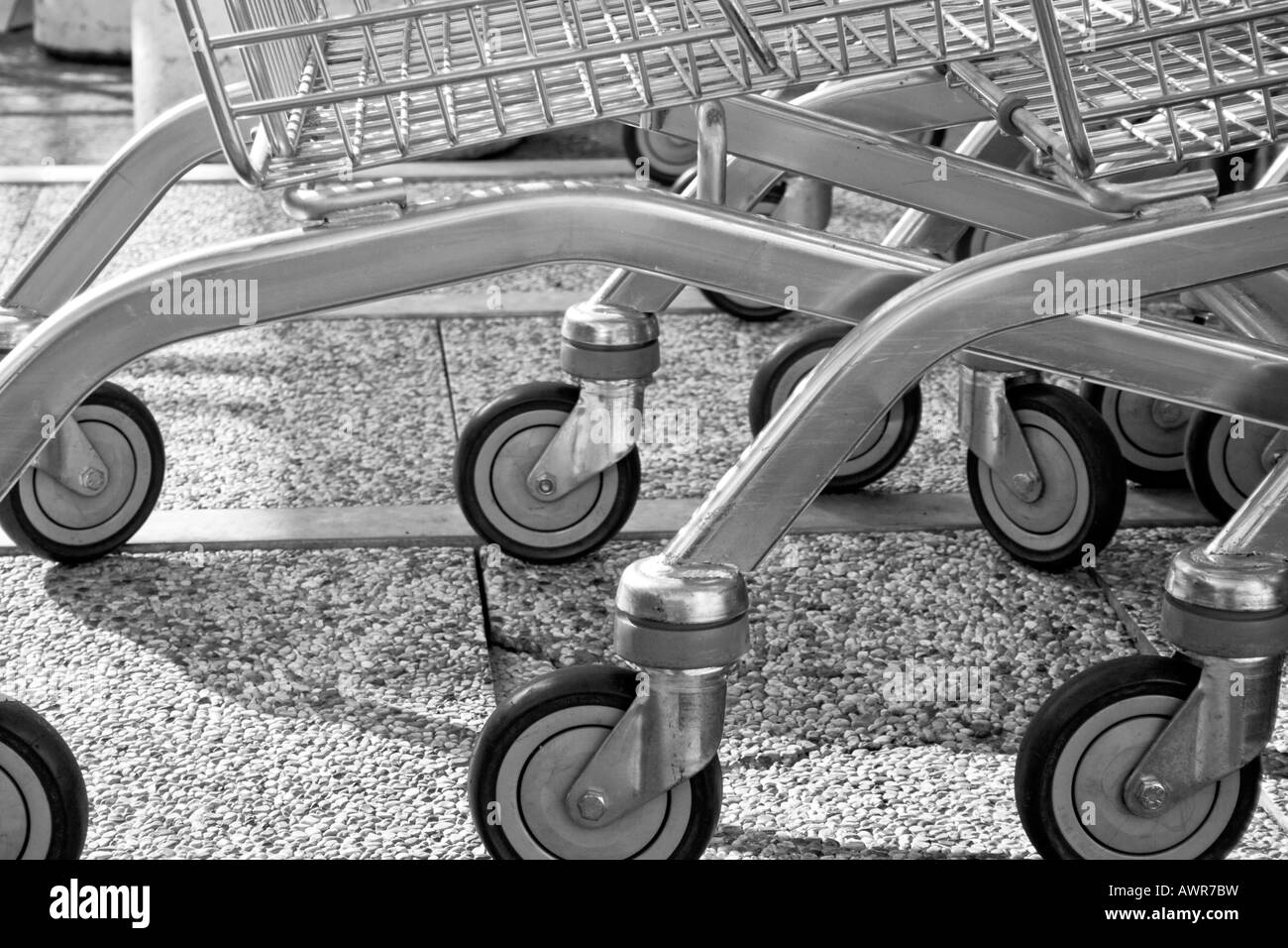 Supermarkt, Einkaufswagen, Handwagen Stockfoto