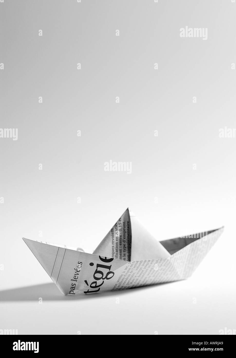 Origami Boot, close-up Stockfoto