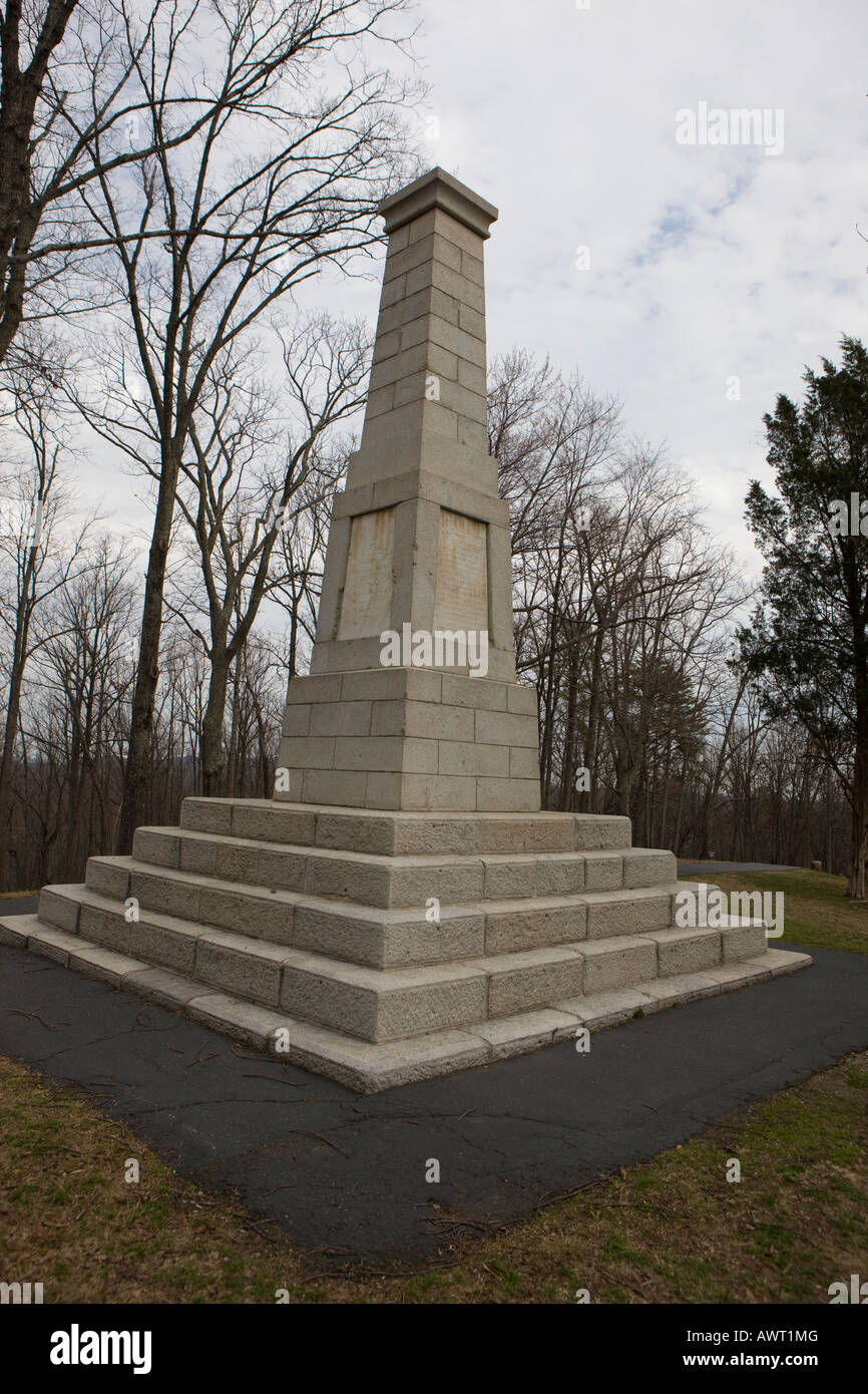 Centennial Denkmal Kings Mountain National Military Park in der Nähe von Blacksburg South Carolina 14. März 2008 Stockfoto