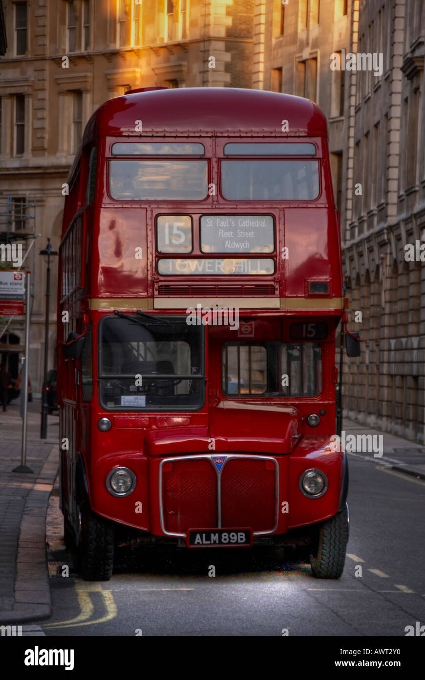 Rote Doppeldecker Routemaster London bus Stockfoto