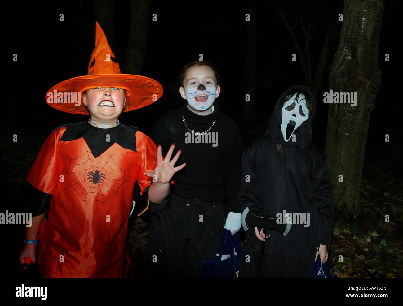 Trick oder Treaters an Halloween in Irland Stockfoto