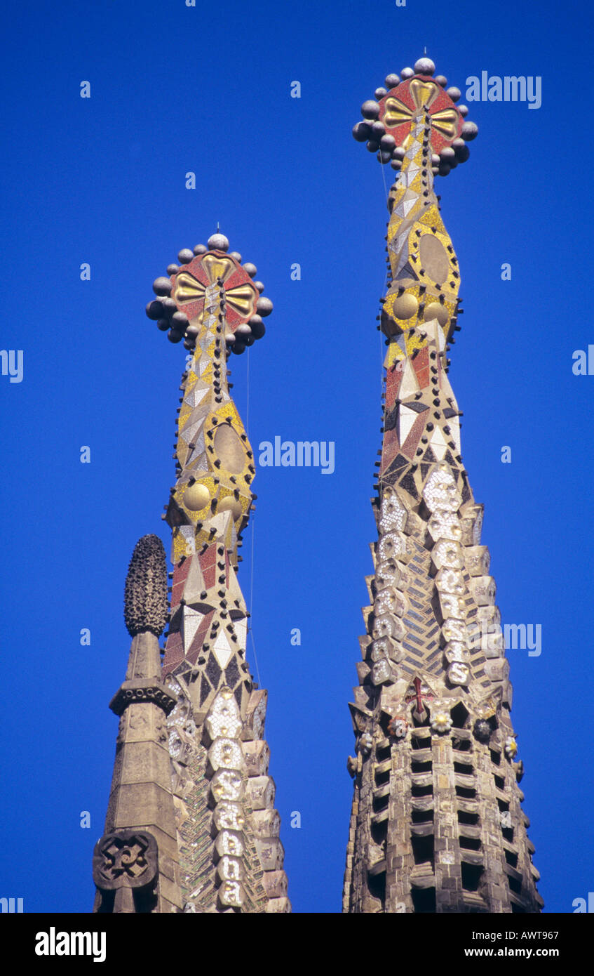 Sagrada Familia Chruch Türme Barcelona Gaudi Stockfoto