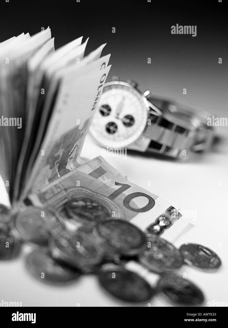 Geld und ansehen, close-up Stockfoto