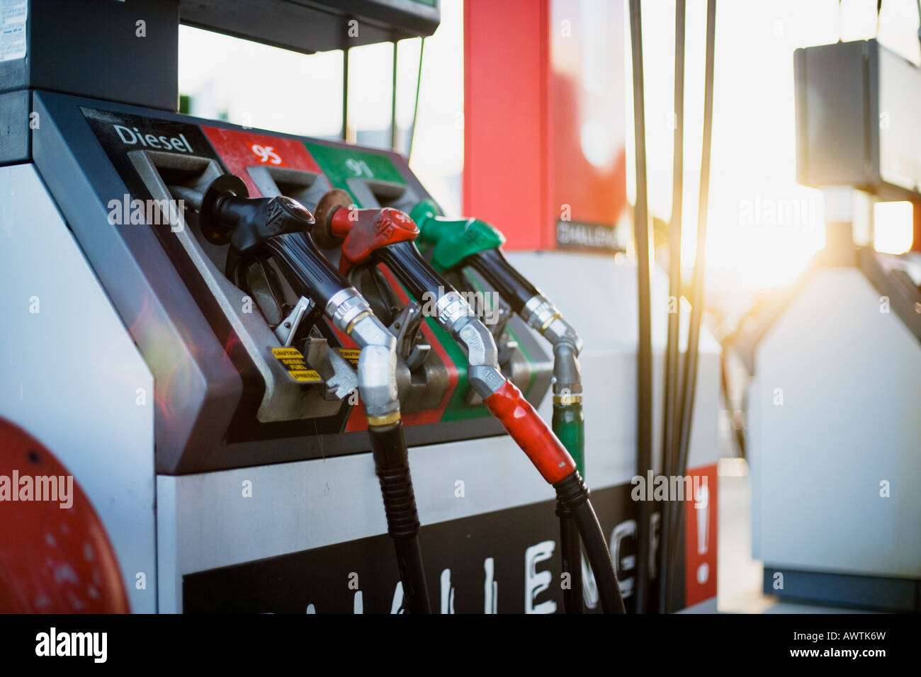 Benzin Pumpe, Neuseeland Stockfoto