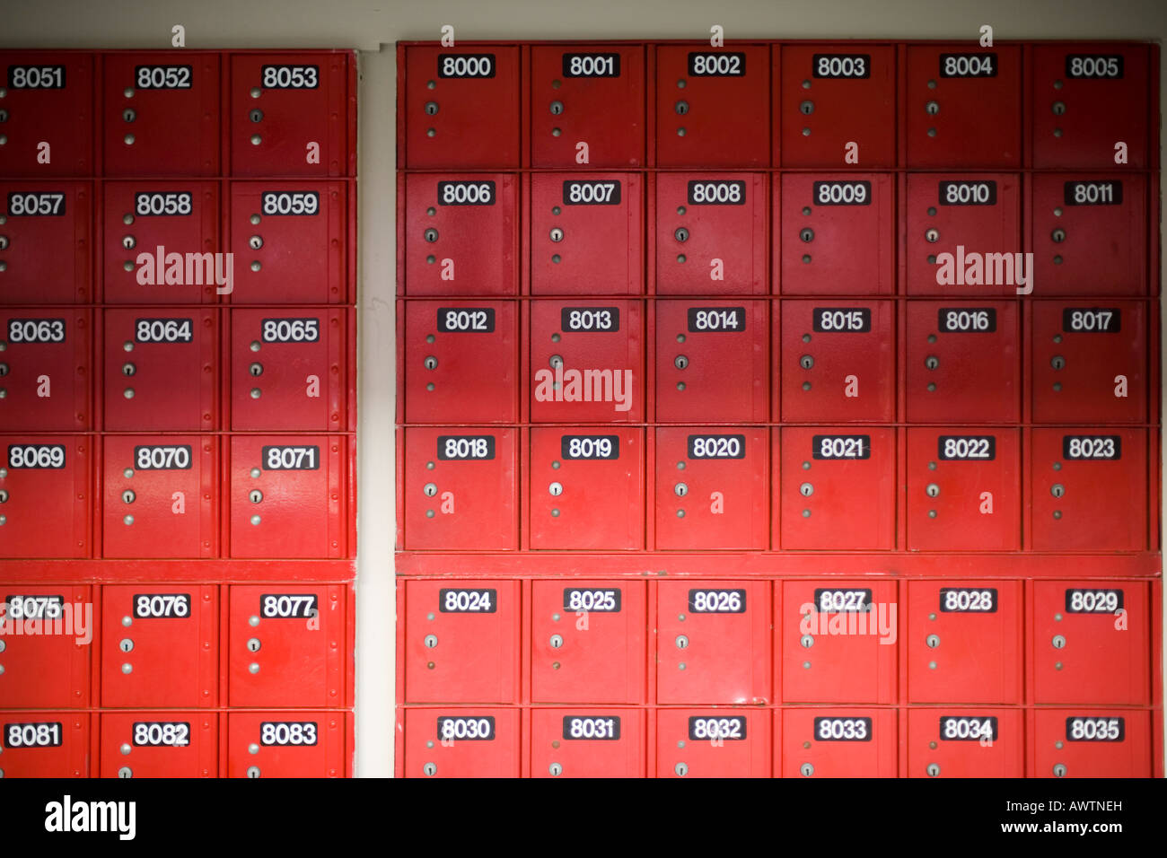 Roten Briefkasten Stockfoto