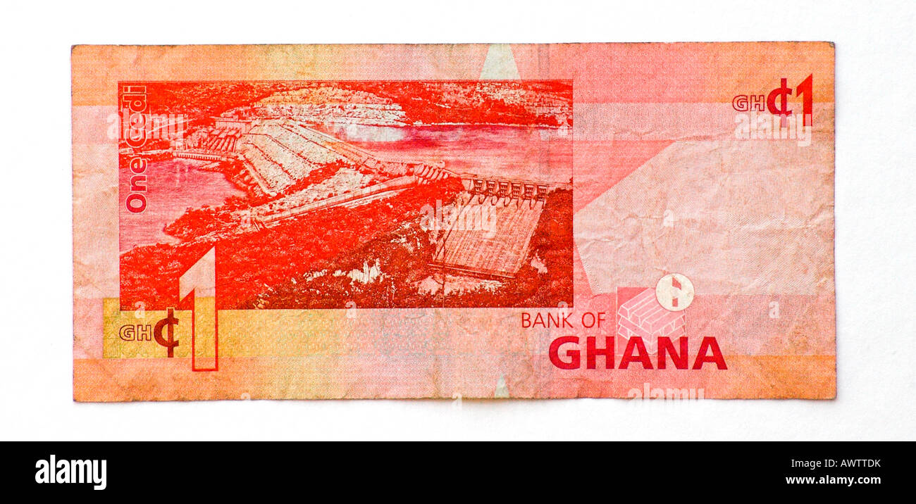 Ghana 1 1 Cedi Banknote Stockfoto