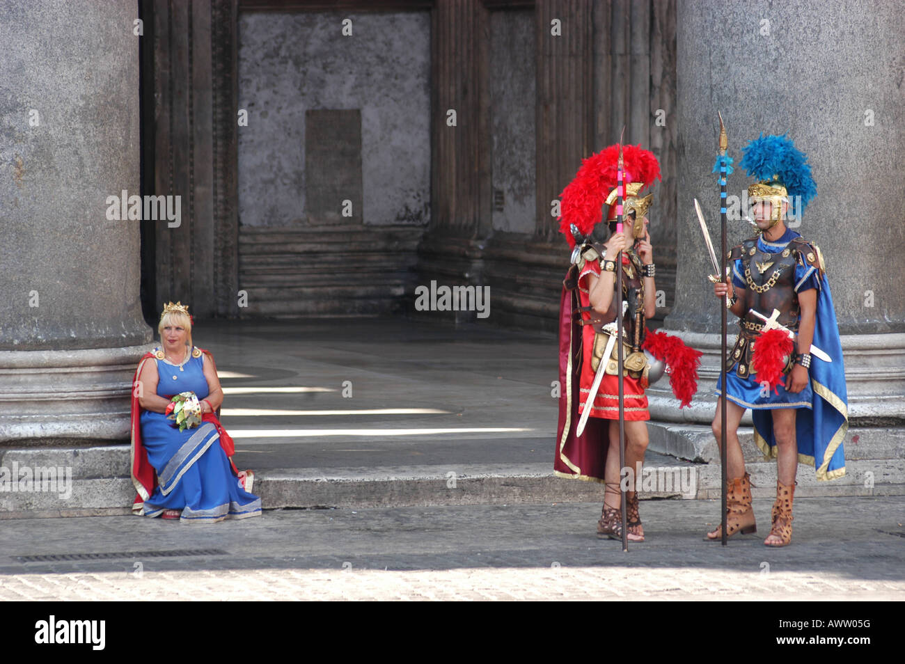 Schauspieler vorne das Pantheon - Roma-Lazio Italien Stockfoto