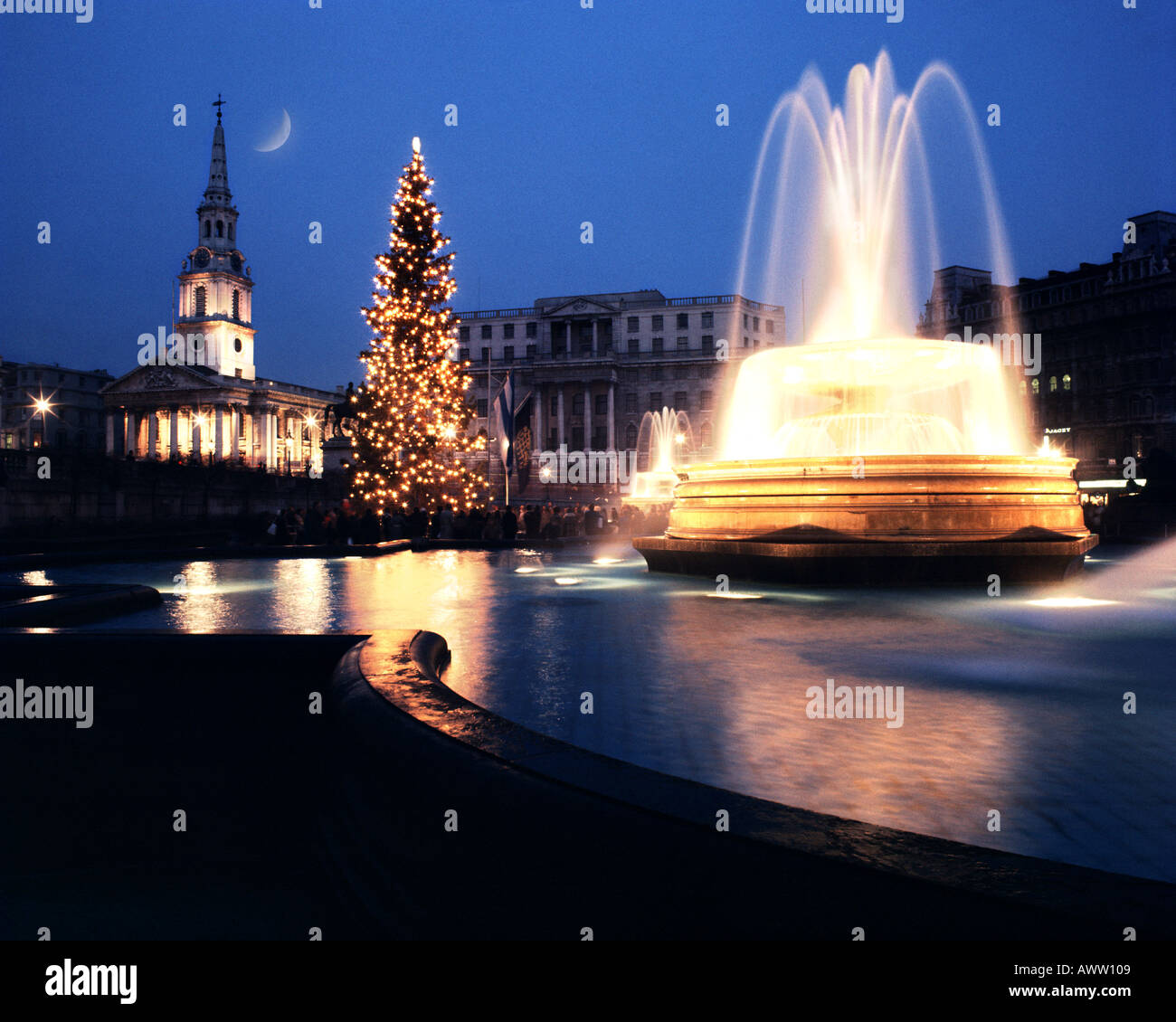 GB - LONDON: Weihnachten am Trafalgar Square Stockfoto