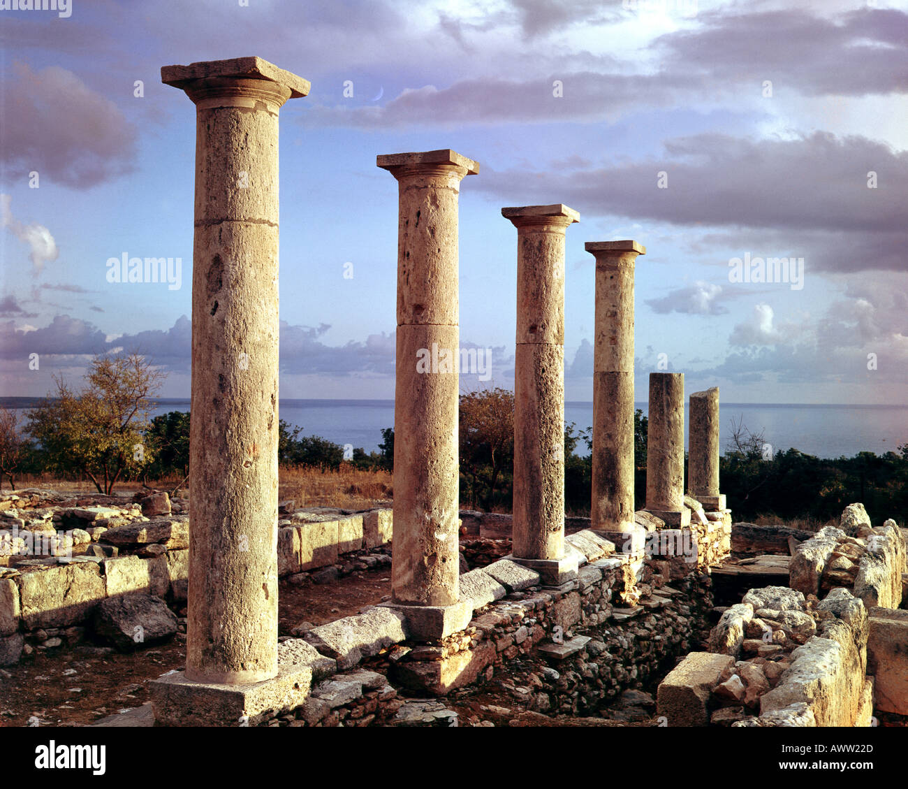 CY - CURIUM: Die alten Tempel des Apollo Stockfoto