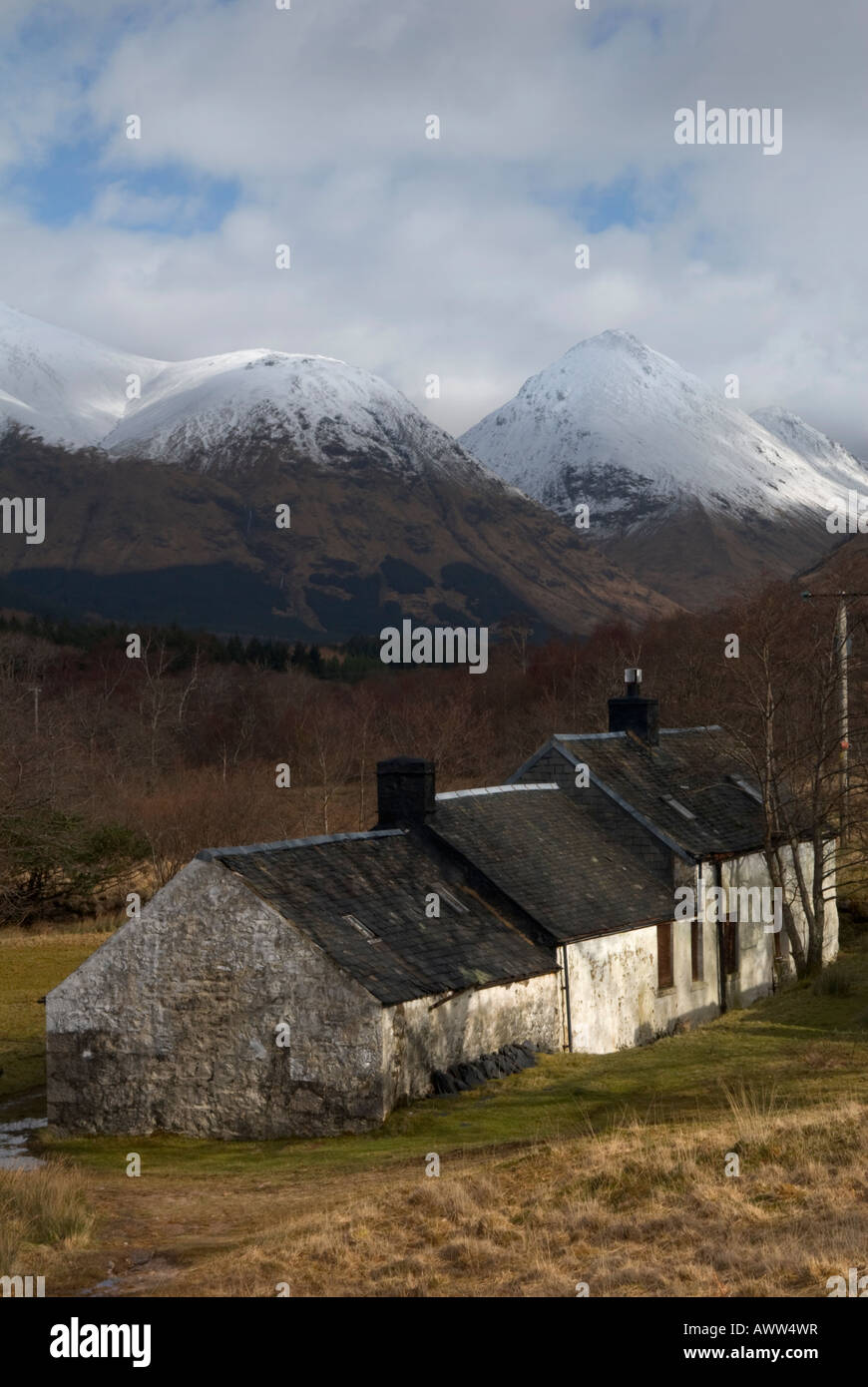 Ein Ferienhaus in den schottischen Highlands Stockfoto