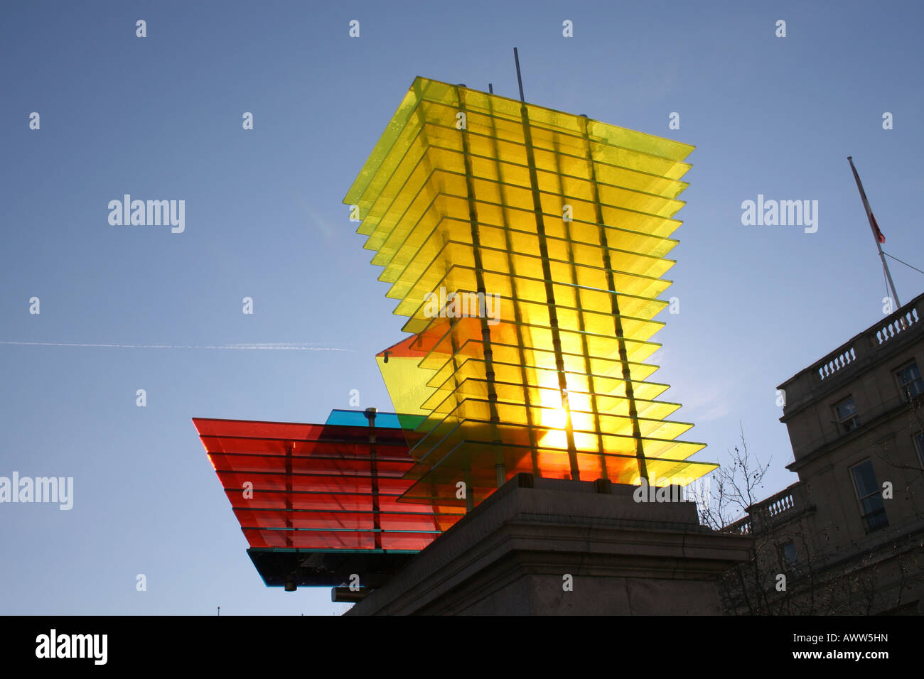 Fourth Plinth am Trafalgar Square zeigt "Modell für ein Hotel 2007" Stockfoto