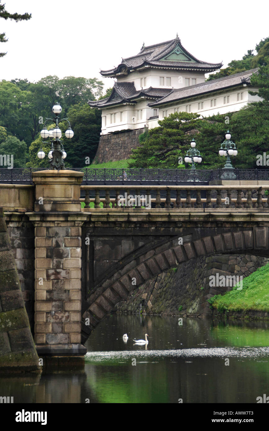 Nijubashi Brücke, kaiserliche Hofburg, Chiyoda-Ku Maranouchi, Tokio Stockfoto