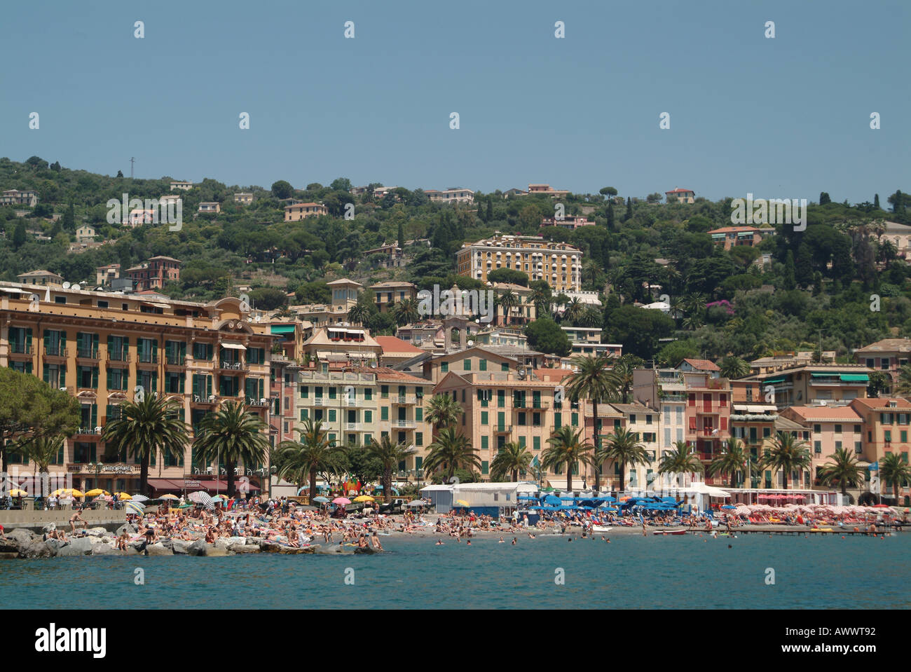 Beach Santa Margherita Ligure Liguria Stockfotos & Beach ...