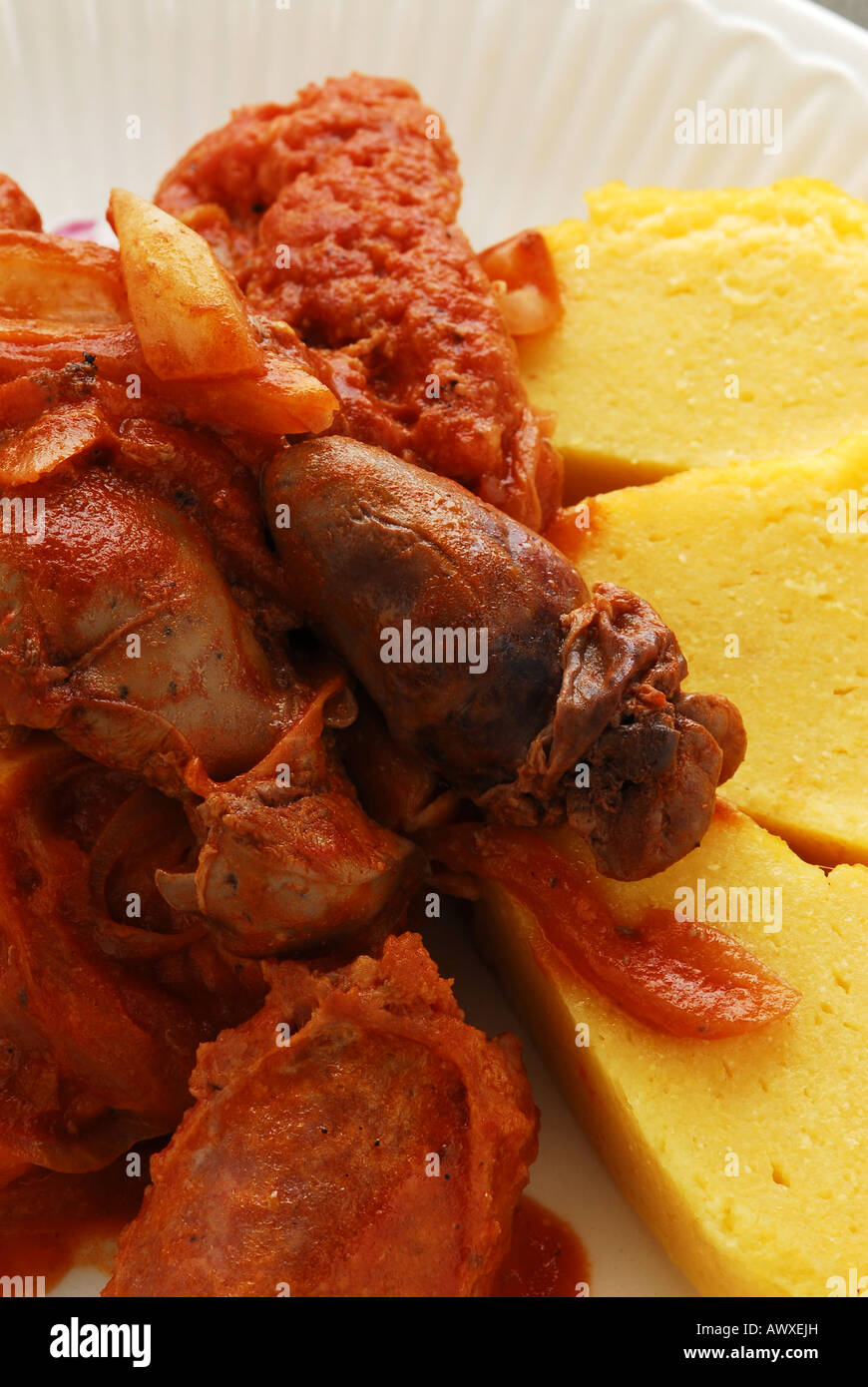 Schwein braten - italienische Küche - Frittura di Maiale - Lombardia Stockfoto