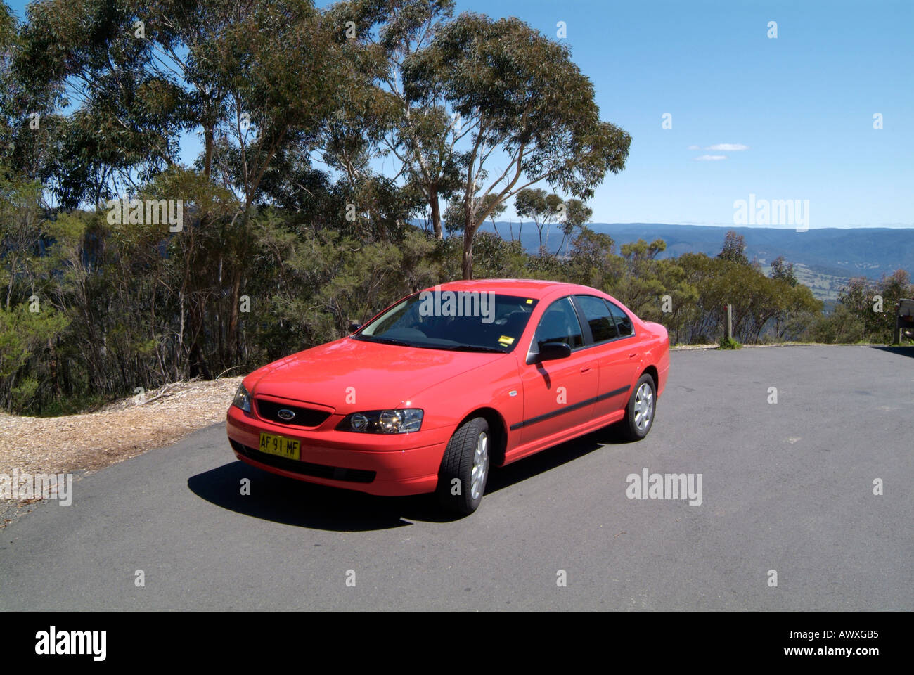 Ford Falcon Familienlimousine Vechical rot Australien australische Henry Ford Ford motor Autofirma FoMoCo Stockfoto