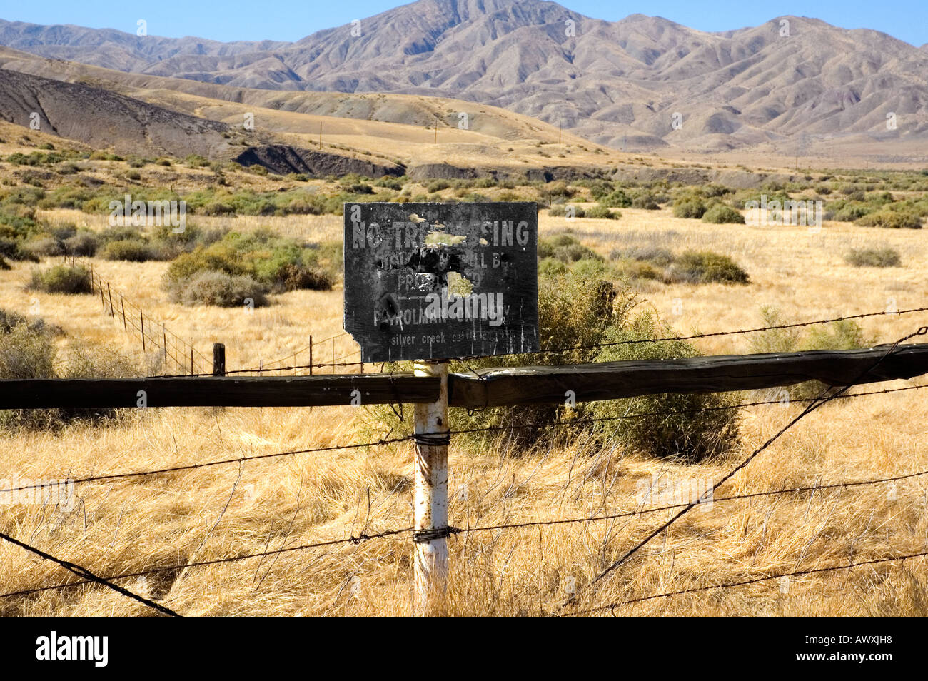 Kein Hausfriedensbruch California ranch Stockfoto