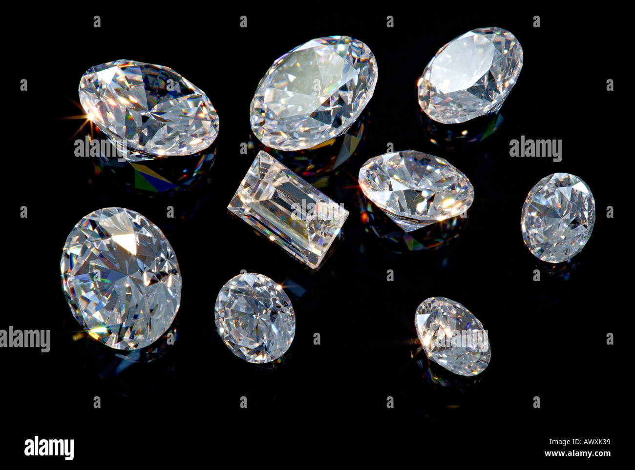 Diamant brillant Buschino Jevelry Jevellery kostbare Helligkeit Stockfoto