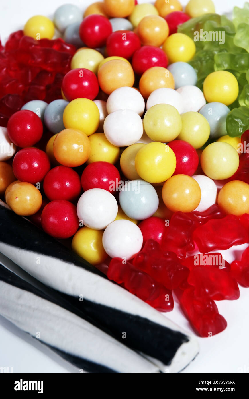 Bunten Süßigkeiten Auswahl | Bunte Suessigkeitenmischung Stockfoto