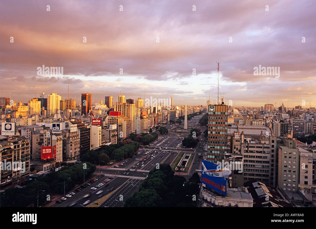 Avenida 9 de Julio Buenos Aires Argentinien Stockfoto