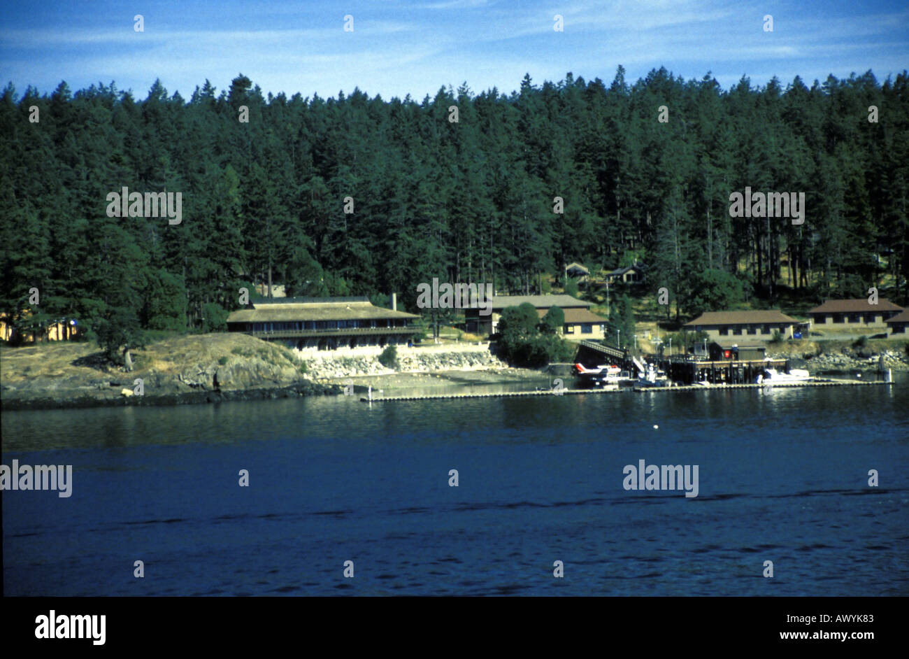 Freitag Harbor Marine Laboratories, San Juan Islands, Puget Sound, Washington State, USA Stockfoto