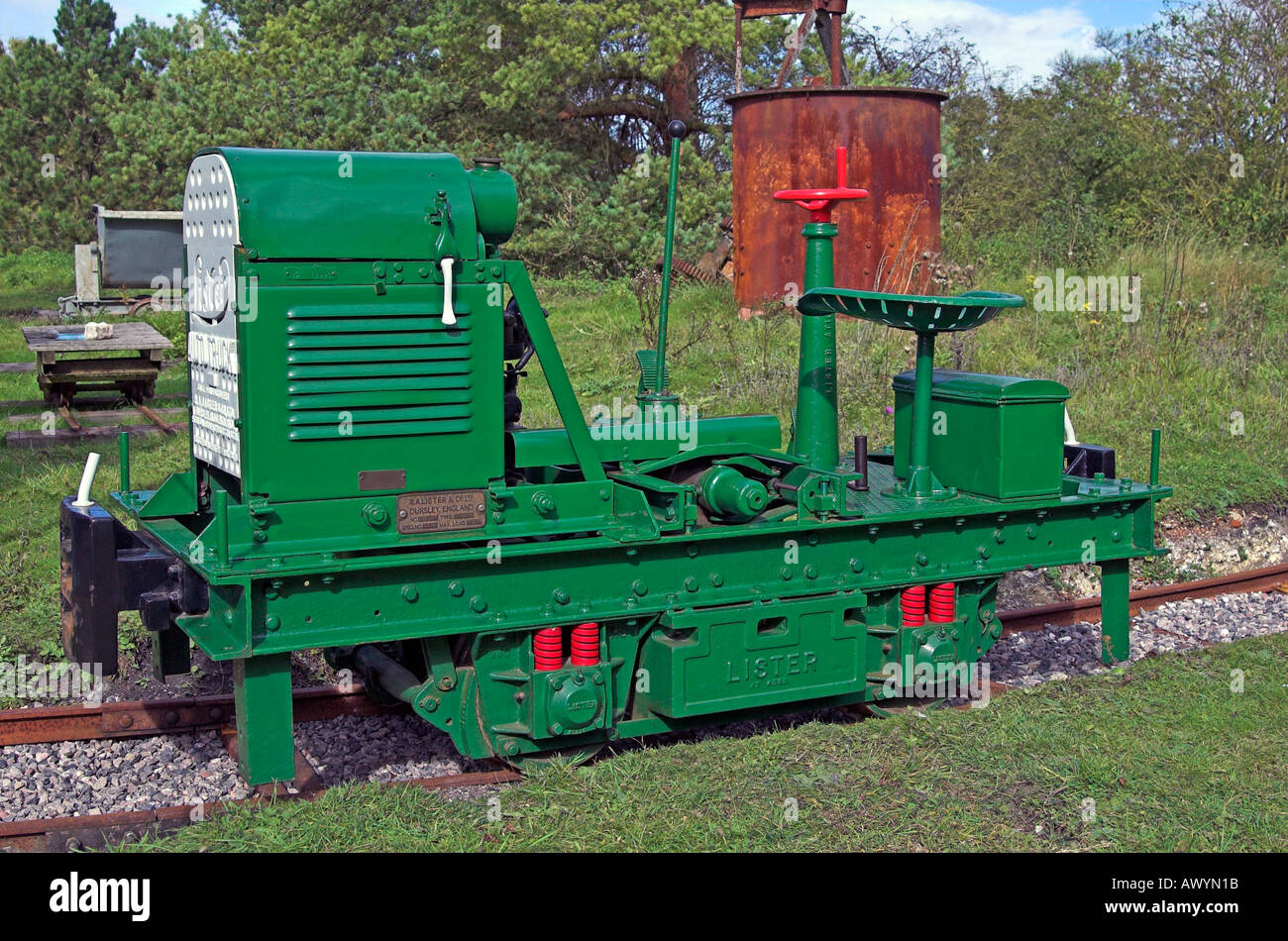 Lister "Rail Truck" Lok, 1931 für 2ft Messen in Reichskolonialamtes Wasserwerk Stockfoto