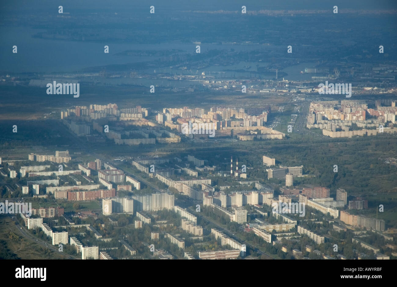 Ariel Ansicht von Südwesten Sankt Petersburg in Russland Stockfoto