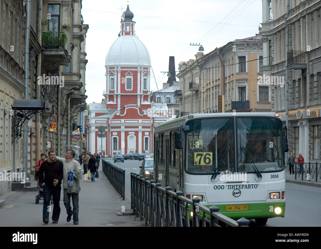 Straßenszene in Sankt Petersburg Russland Stockfoto