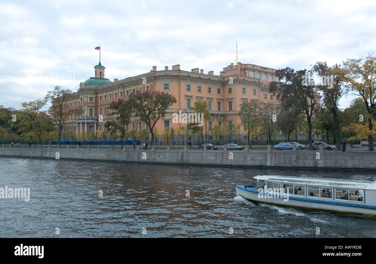 Flusslandschaft in Sankt Petersburg Russland Stockfoto
