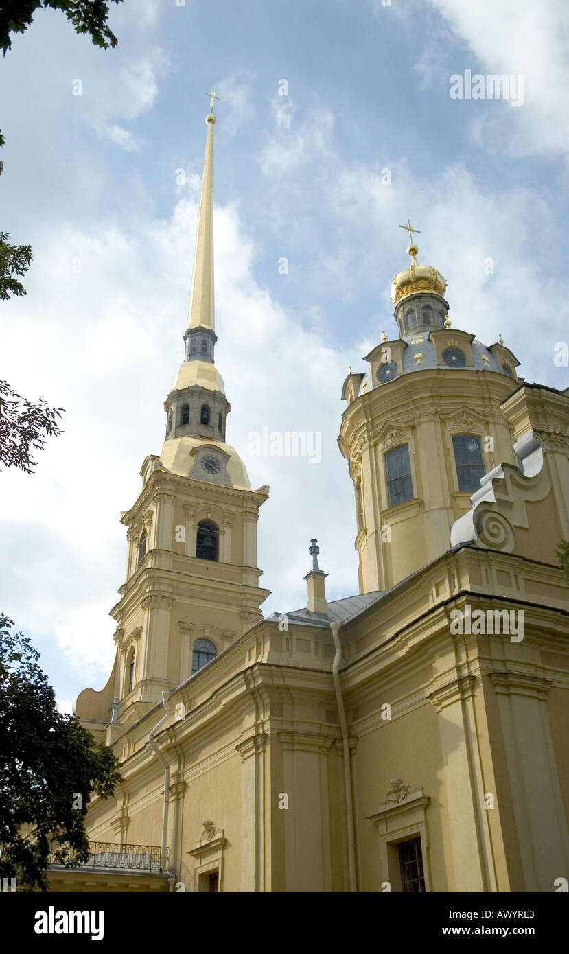 Kathedrale St. Peter und Paul in der Peter und Paul-Festung in Sankt Petersburg, Russland Stockfoto
