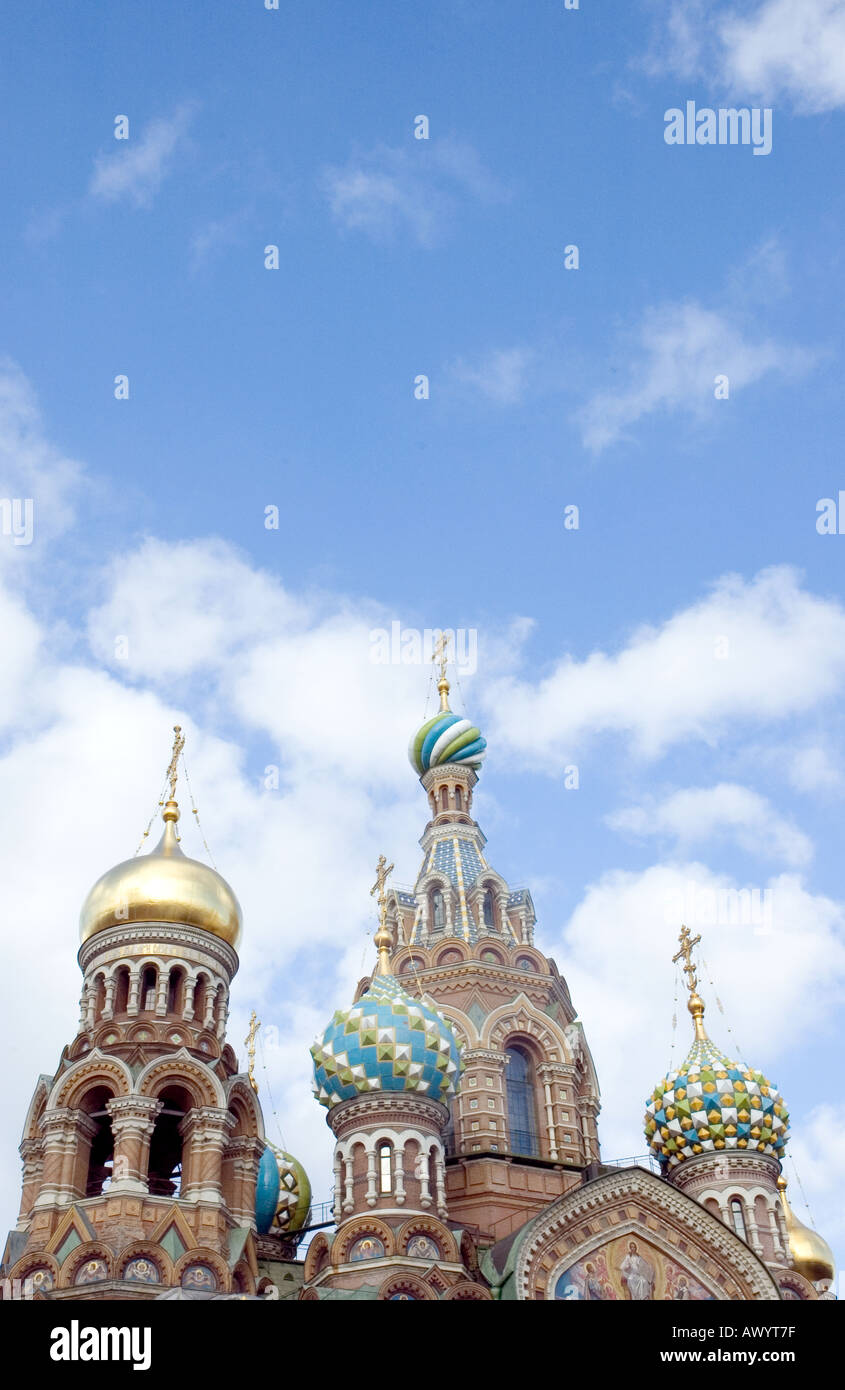 Kirche des vergossenen Blutes in Sankt Petersburg, Russland Stockfoto