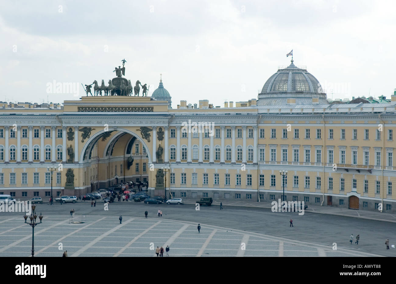 Schlossplatz in Sankt Petersburg, Russland Stockfoto