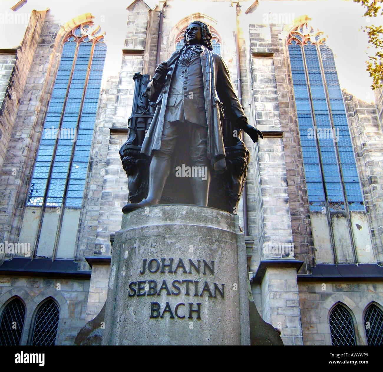 Statue von Johann Sebastian Bach leipzig Ost-deutschland Stockfoto